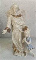 10 inch Lenox sheltering angel figurine