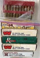 Five boxes of 7 mm rifle rounds you are