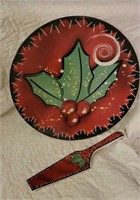 Holiday plate, server
