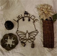 Boho collection, wind chime, mirror, insulator
