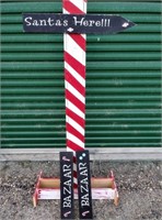 Candy cane Self Standing Signage