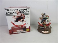 Norman Rockwell Musical Figurine w/ Rocking Horse