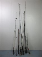 Fourteen Fishing Poles