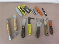 Utility Knives, Putty Knives, Spline Tools