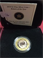 $3 FINE SILVER COIN - RETURN OF THE TYEE - 2009