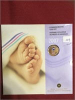 2007 BABY GIFT SET .25 COLORED COIN