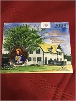 2008 ANNE OF GREEN GABLES .25 COLORED COIN