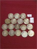17  SILVER .50 PIECES FROM 1964-1967