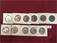 11  .50 COINS  FROM 1961-1965
