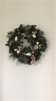 Decorative wreath, Christmas wreath with silver