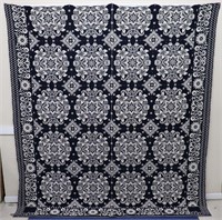 Signed & Dated 1848 Jacquard Woven Coverlet