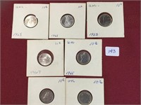 7  DIMES FROM 1949-1967