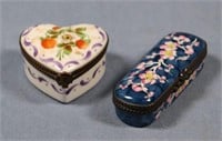 (2) Rochard Limoges Hand Painted Pill Boxes