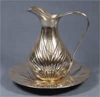 Mid-Century .900 Silver Pitcher & Underplate