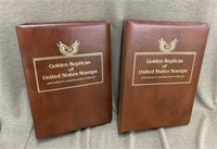 Golden Replicas of US State Stamp Books
