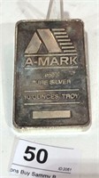 .999 Silver 10 oz Silver Bar - A-Mark