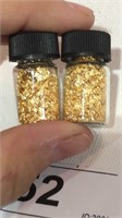 2 Vials of Gold Leaf Foil