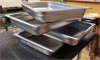 New FULL SIZE 2 1/2'' DEEP Stainless Steam Pan x4