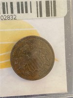 Two Cent Piece, 1865, Extra Fine Condition