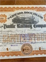 3 Stock Certificates-Choctaw, Oklahoma, & Gulf RR