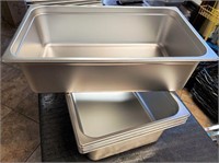 New FULL SIZE 6'' deep Stainless Steam Pans x4