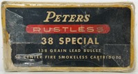 Collectors Box Of 50 Rds Peters .38 SPL Ammunition
