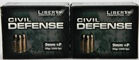 40 Rounds Of Liberty Civil Defense 9mm Luger +P