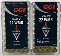 100 Rounds Of CCI Varmint .22 WMR Ammunition