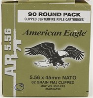 90 Rounds Federal American Eagle 5.56mm NATO