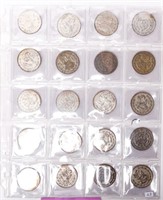 Coin 20 Mexican Un Peso Silver Coins In Sleeve