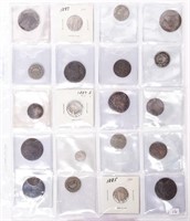 Coin 20 Assorted Copper & Silver Coins In Sleeve