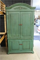 PINE 2 PIECE ENTERTAINMENT CABINET 40"X21"X80"