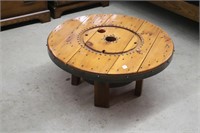 WOOD SPOOL COFFEE TABLE 32"X16"