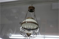 ANTIQUE HANGING OIL LAMP