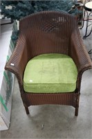 ANTIQUE WICKER ARM CHAIR