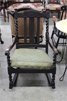 SPOOLED ARM ROCKING CHAIR