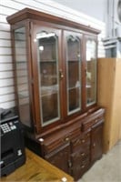 LIGHTED 2 PIECE CHINA CABINET 48"16"X76"