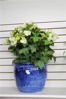 PLANTER WITH ARTIFICAIL FLOWERS 28"