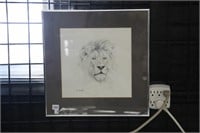 RON KINGSWOOD LION SCETCH 15"X16"