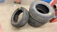 Three Michelin tires, and one Bridgestone tire.