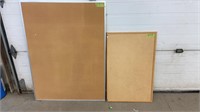 Two cork boards.