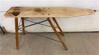 Antique wooden ironing board.