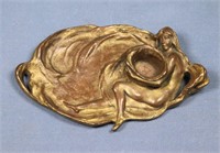 M. Peinlich Art Nouveau Bronze Candle Holder