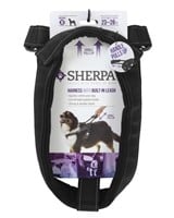 Sherpa Dog Harness with Built in Leash, Black,