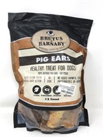 BRUTUS & BARNABY Pig Ears for Dogs, Large, Whole