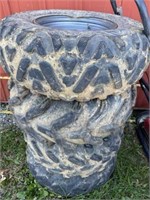 Set of ATV Tires and Wheels 25 x 10 -12