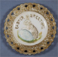 Victorian Easter Greetings Bunny & Egg Plate