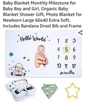 Organic Baby Monthly Milestone (Depends on Color)