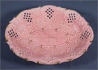19th C. Embossed & Reticulated Center Bowl