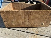 Wooden Crate with Copper I.D. Tags